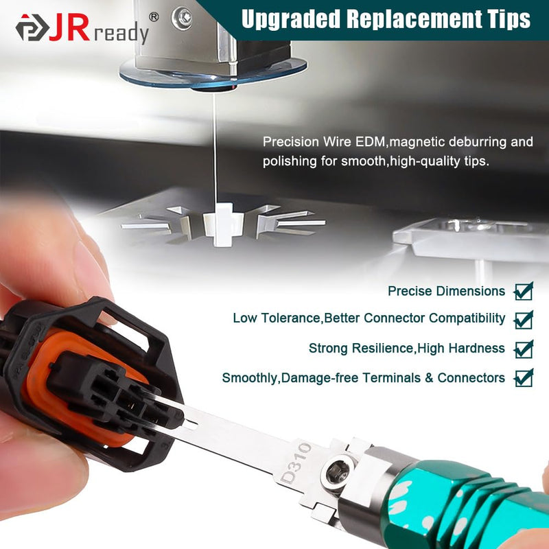 JRready ST5278 Replacement Tips for Pin Removal Tool 26PCS Pin Extractor Tool Tips Electrical Terminal Release Tool Compatible with Deutsch AMP/TE Molex Delphi JST Harting Connectors & More St5278 26pcs Replacement Tips