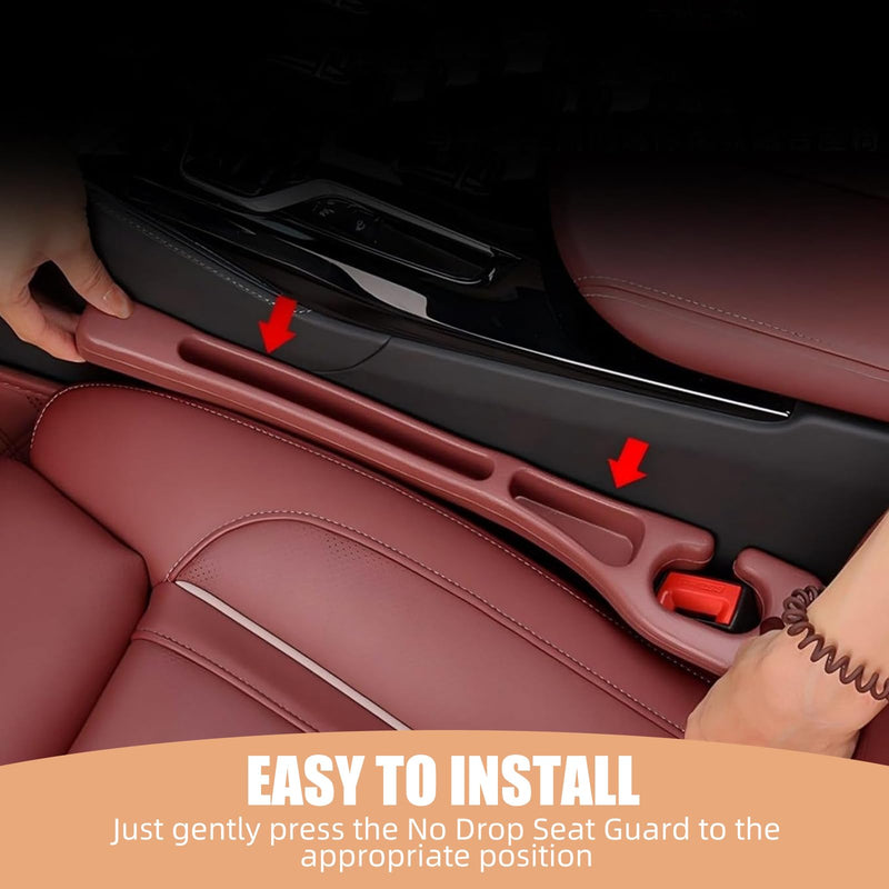 No Drop Seat Guard, Car Seat Gap Filler, Drop seat Gap fillers Between Seat and Console Stop Things from Dropping (Black) Black