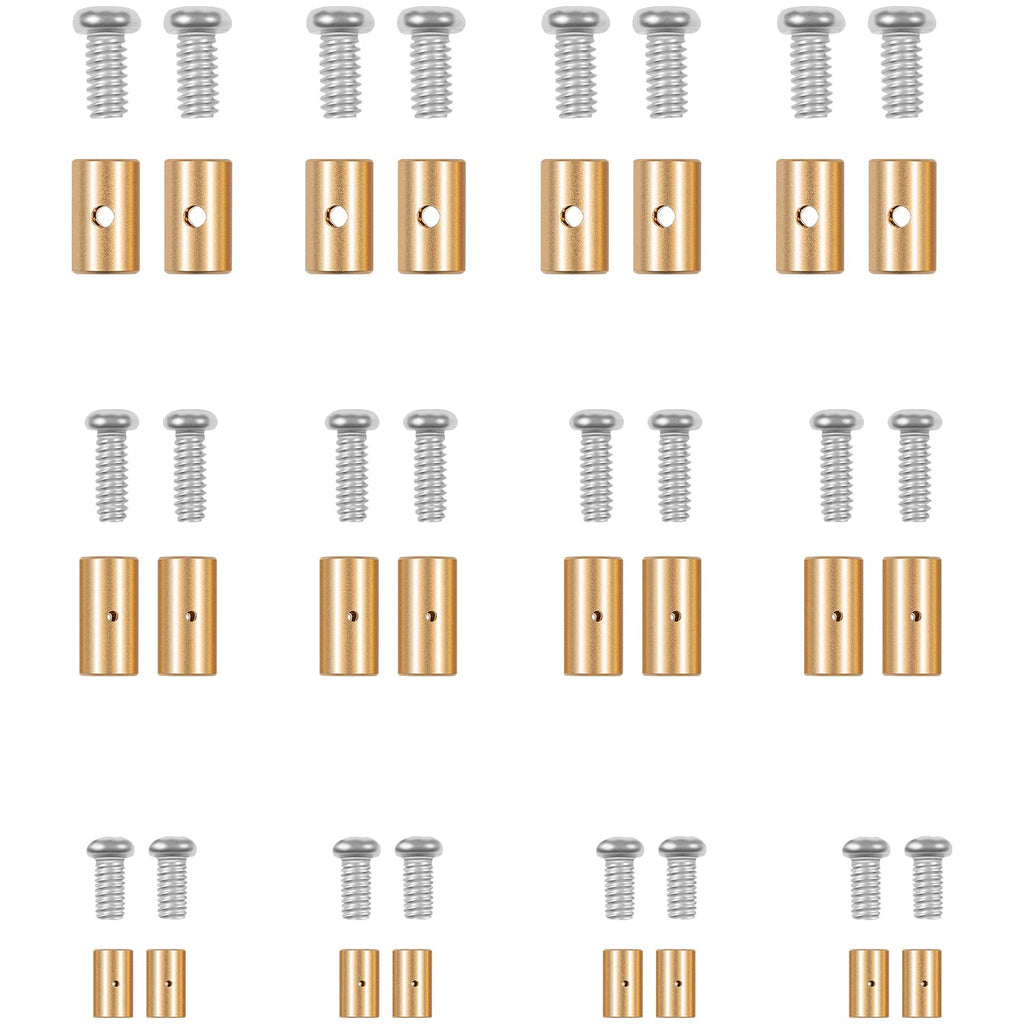 03336 Cable Stop Assortment 24 Pack Universal Fit 1/4", 5/16", 3/8" Cable Lock for Anchoring Various Types of Cables