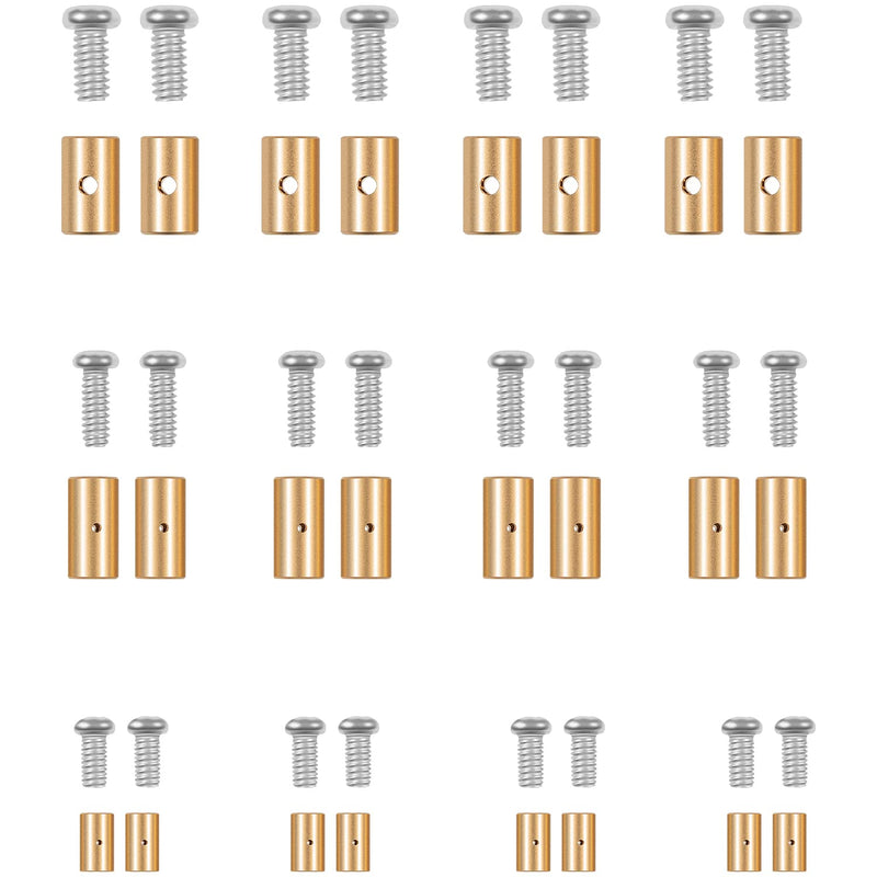 03336 Cable Stop Assortment 24 Pack Universal Fit 1/4", 5/16", 3/8" Cable Lock for Anchoring Various Types of Cables