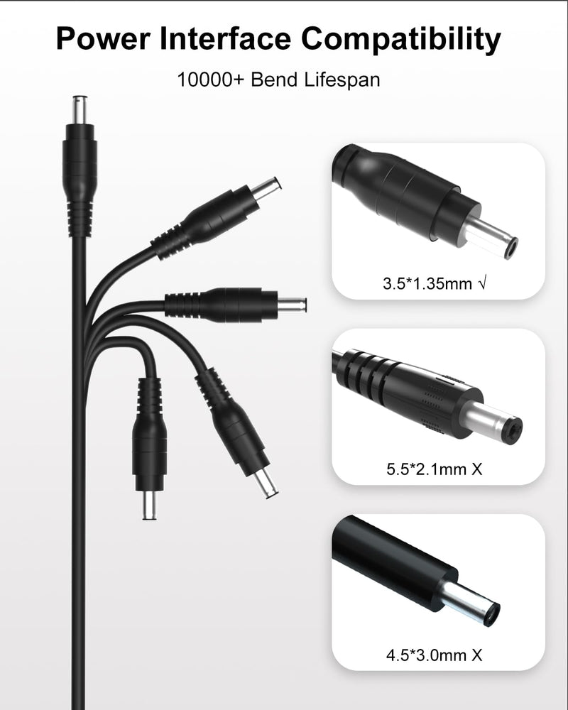 12V 5A AC Laptop Charger Compatible with Jumper EZbook Power Cord | Compatible with Jumper EZbook X3 3S 3L X4 S4 S5 2 3 Pro/EZpad 6 Pro 8/EZpad 3 Plus A5/Chuwi Herobook Pro Supply Cord