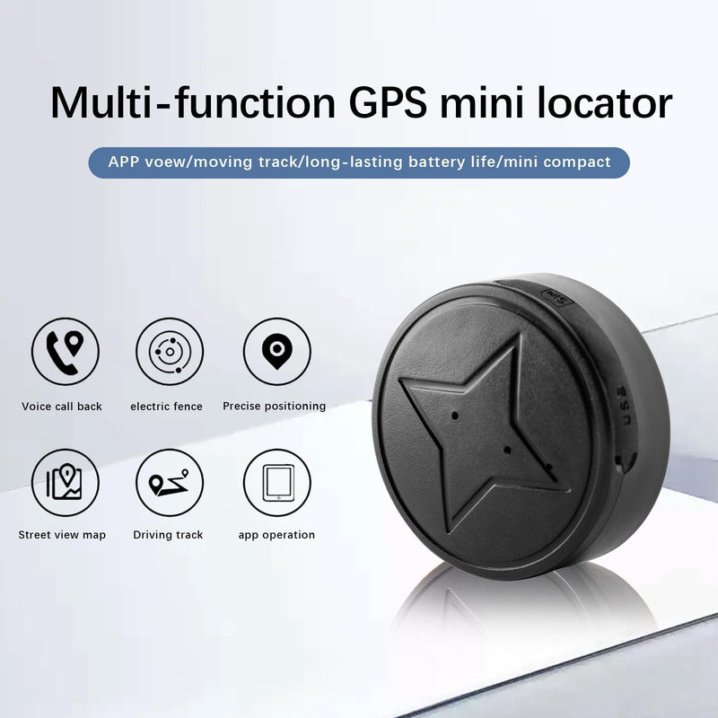Mini GPS Tracker for Vehicles,Real-Time Tracking,No Subscription Required | Hidden Magnetic GPS Locator,No Monthly Fee,IP68 Waterproof,Global Positioning,Long Standby Time,for Kids,Dogs,Trucks/Person ﻿
