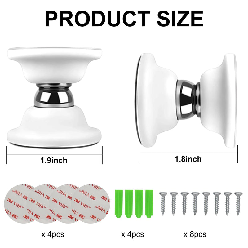  [AUSTRALIA] - 2 Pcs RV Door Holder Magnetic Baggage Door Catch Latch to Keep Door Open, RV Door Stopper for Motorhome Travel,Travel Trailers, Camper (White) White
