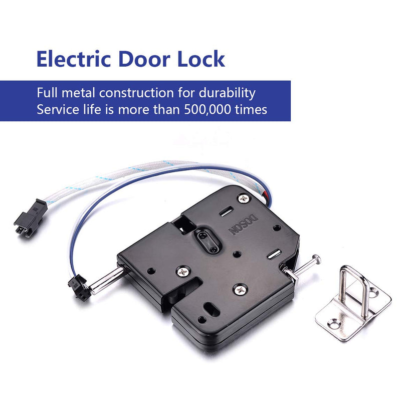 ATOPLEE Electronic Lock, 1pcs DC 12V 2A Carbon Steel Solenoid Cabinet Spring Lock for Drawer Locker (73X67X14mm) 73X67X14mm