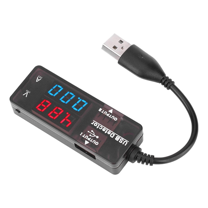 Walfront YB26VA USB Tester Voltmeter Ammeter Battery Capacity Tester with LED Display for Mobile Phone Tablet Computer USB Device (Bicolor) Bicolor
