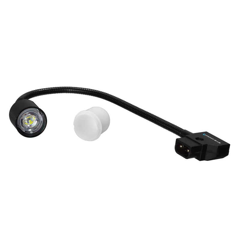 KONDOR BLUE | Firefly D-Tap Light 12" | D-Tap Powered Light, Adjustable Brightness, Red-Light Stealth Mode, & Flexible gooseneck That Holds Position | Filming in lowlight or Even Pitch-Black Settings Black 12 Inch