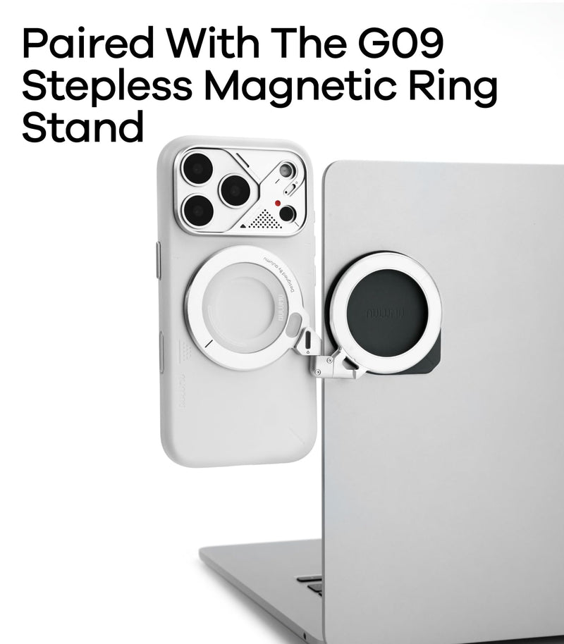 Aulumu AC01 for MagSafe Sticker | Multifunctional Magnetic Pad | Compatible with Double-Sided Magnetic Accessories | Reusable | for Bathrooms, Refrigerators, Kitchens, Screens, etc. | Gray