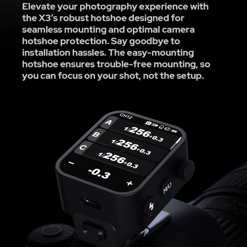 Godox X3-S X3S X3 S Touchscreen TTL Wireless Flash Trigger for Sony, 2.4GHz Wireless, High Speed Sync, OLED Screen Adjustable Brightness TTL Speedlight Transmitter for Sony Cameras
