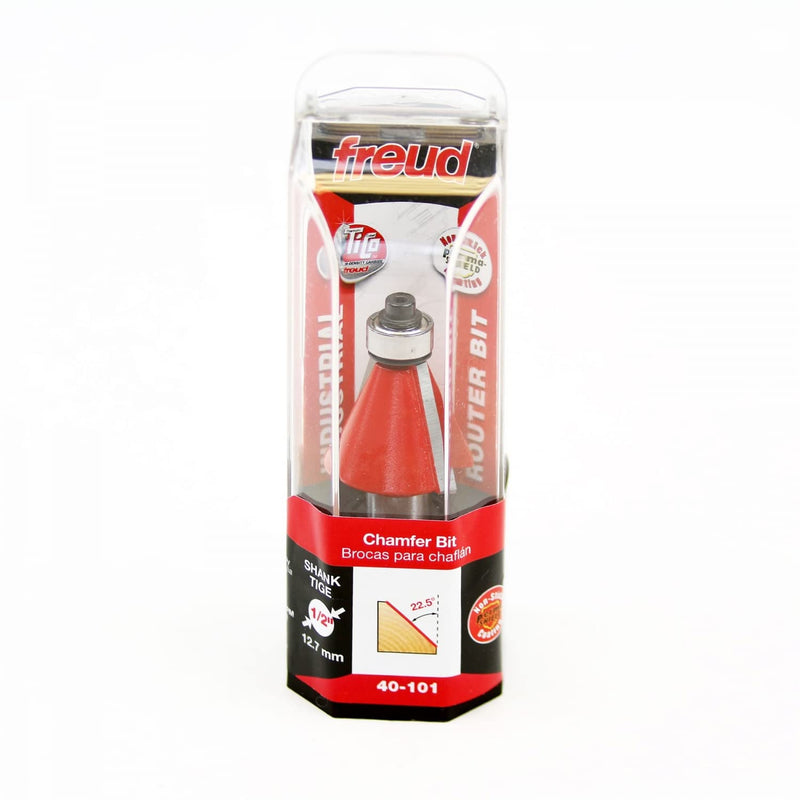 Freud 40-101: 1-1/4" (Dia.) Chamfer Bit with 1/2" Shank