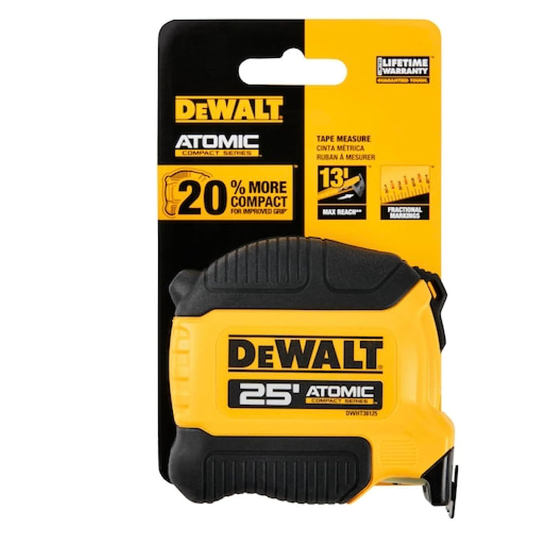 DEWALT Atomic Compact Series 25 ft. Tape Measure (DWHT38125S) 7.6 m