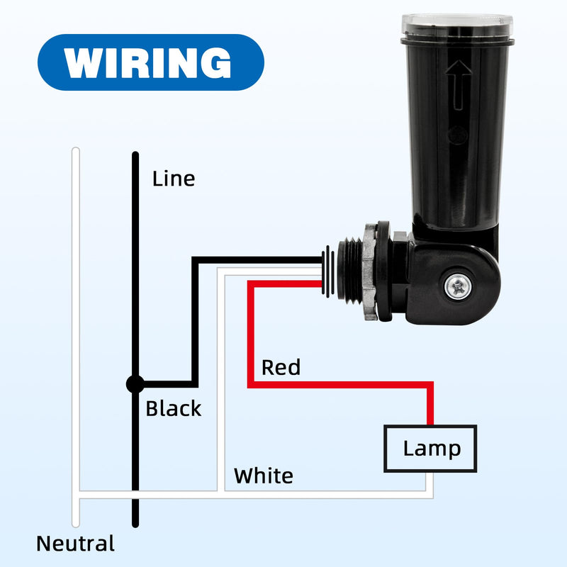 Automatic Lighting Sensor Switch 2pcs Photoelectric Switch for Outdoor Light Photo Cell Sensor with Time Delay Temperature Compensation Water-Resistant