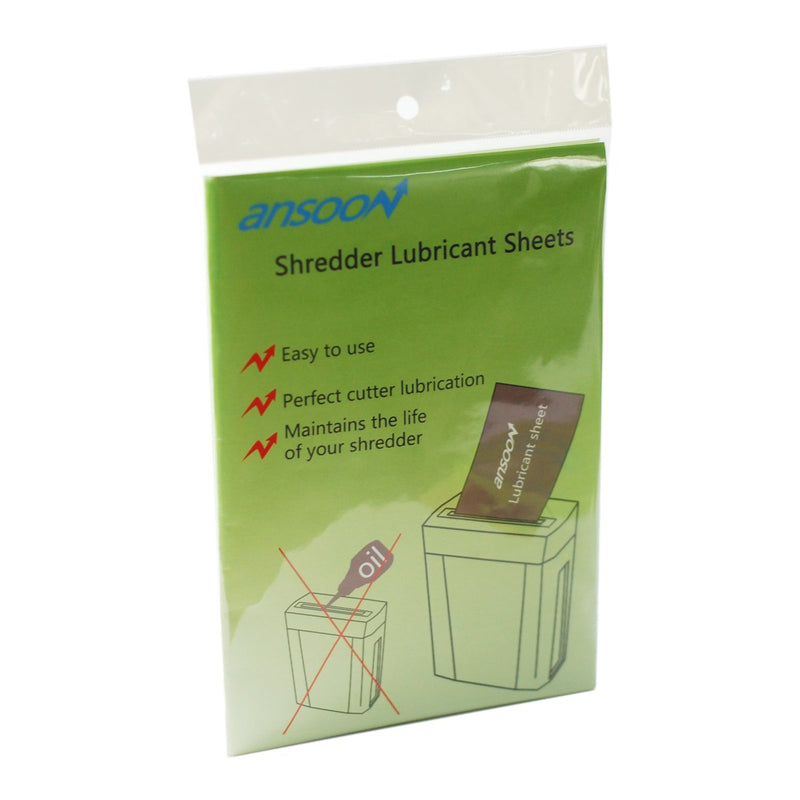 Paper Shredder Lubricant Sheets, Paper Shredder Sharpening & Lubricating Sheets (12PCS) 12PCS
