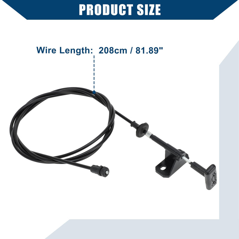 No.14039963 / Hood/Release Cable for Chevrolet Suburban C10 1984-1986 for GMC Suburban C1500 1984-1986 / Hood Control Cable/Durable/Plastic / 1 Pcs/Black