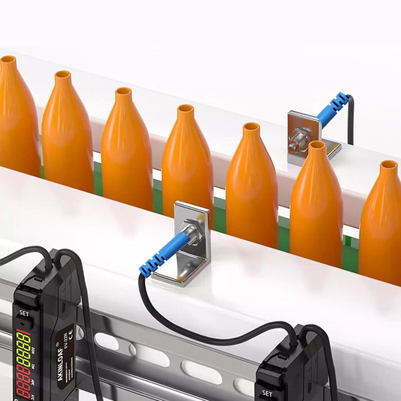 FV-22N Fiber Optic Amplifier, Fiber Optic Sensor Proximity Switch; Long Distance Optical Communication Diffusion Induction Photoelectric sensors; Comes with Instruction Manual Regular FV-22N 1