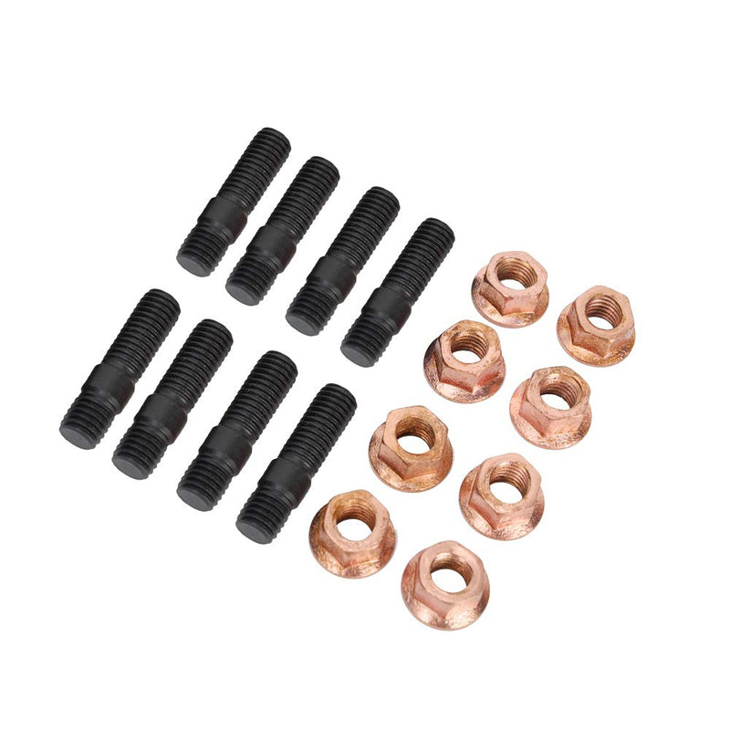 8PCS M10X1.25mm Complete Exhaust Manifold Flange Studs Nuts