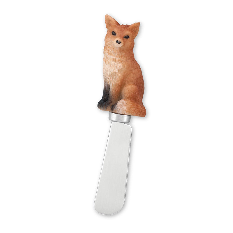 Supreme Housewares Red Fox Cheese Spreaders, Hand-Painted Resin Handles with Stainless Steel Blades for Spreading Cream Cheese, Butter, Jam, or Sandwich, Set of 4