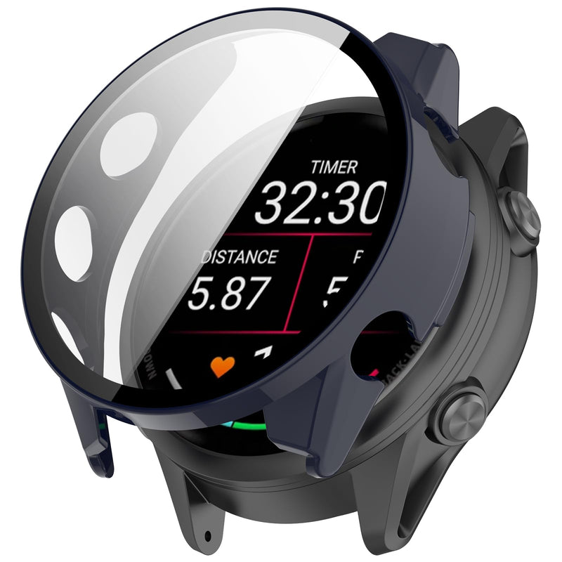 Case Compatible with Garmin Forerunner 70, 170, 170 Music Smartwatch with Tempered Glass Screen Protector Ultra-Thin Hard PC Full Protective Face Cover Bumper (6Colors) 6Colors