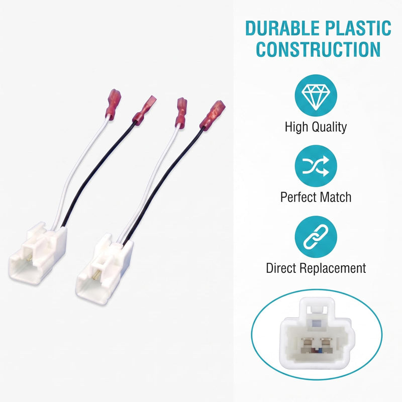 4PCS Car Speaker Wiring Harness Adapter, 72-7300 Audio Connector Plug for Speaker Replacement and Upgrade Compatible with Corolla Sorento Spectra Sedan Santa Fe