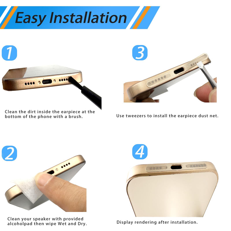 iPhone 17 Pro Max Speaker Dust Cover Accessories , Usb C Dust Plug, Sliver | Speaker Protector Mesh Covers,Charger Cover, Metal Attracting Ring for Phone Case,Zero Sound Loss,Invisible Fit,Residue-Free iphone 17 Pro Max USB Slivery