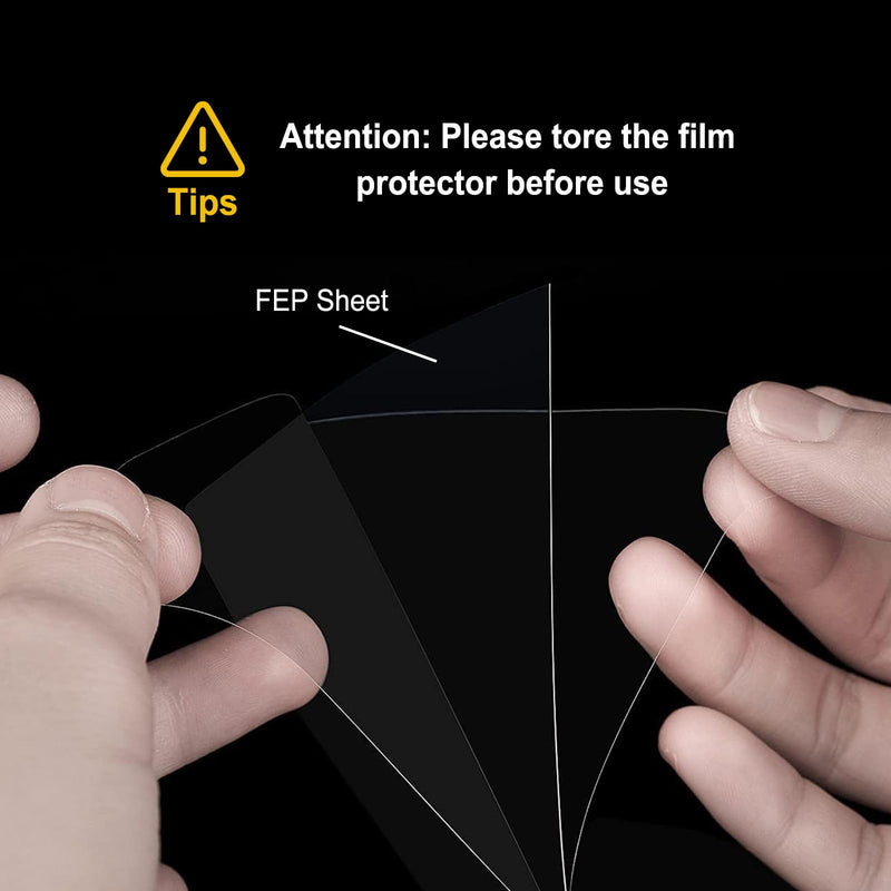 6PCS FEP Film Release Films for Anycubic Photon Mono M7 Max/M3 Max/M3 Premium/ELEGOO Juipter 6K/Juipter SE/Phrozen Sonic Mighty 8K/Peopoly Phenom/Flashforge Foto 12.8″-13.6″ Resin 3D Printers 380x260mm