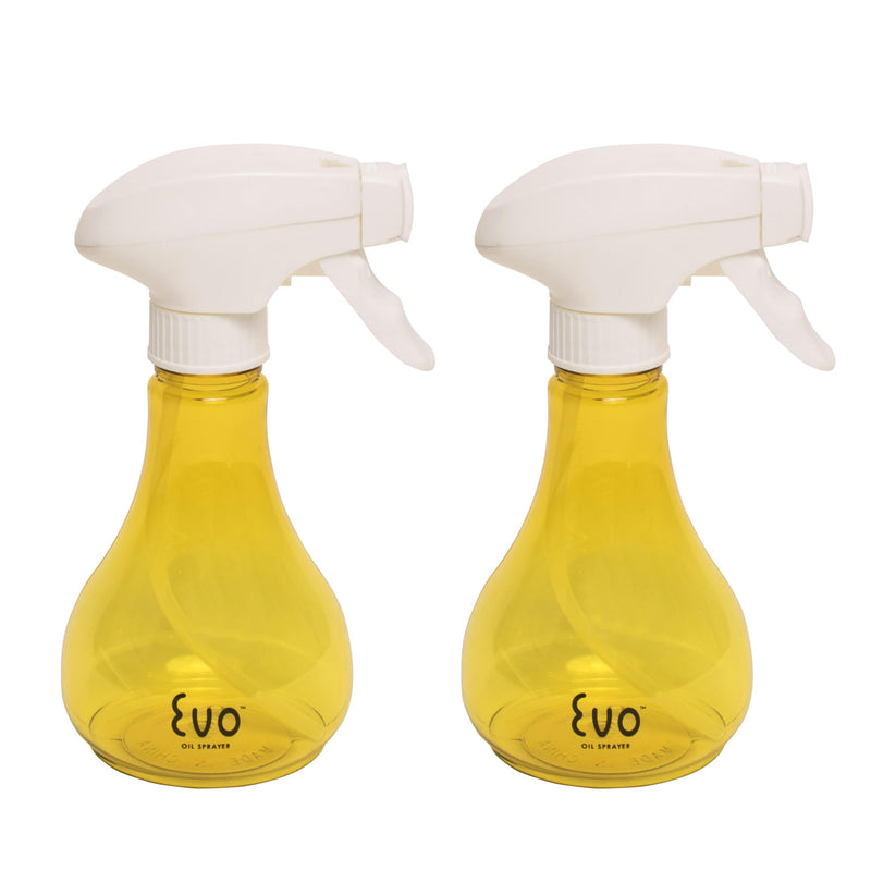 Evo Oil Sprayer Bottle, Non-Aerosol for Olive Oil and Cooking Oils, 8-ounce Capacity, Set of 2
