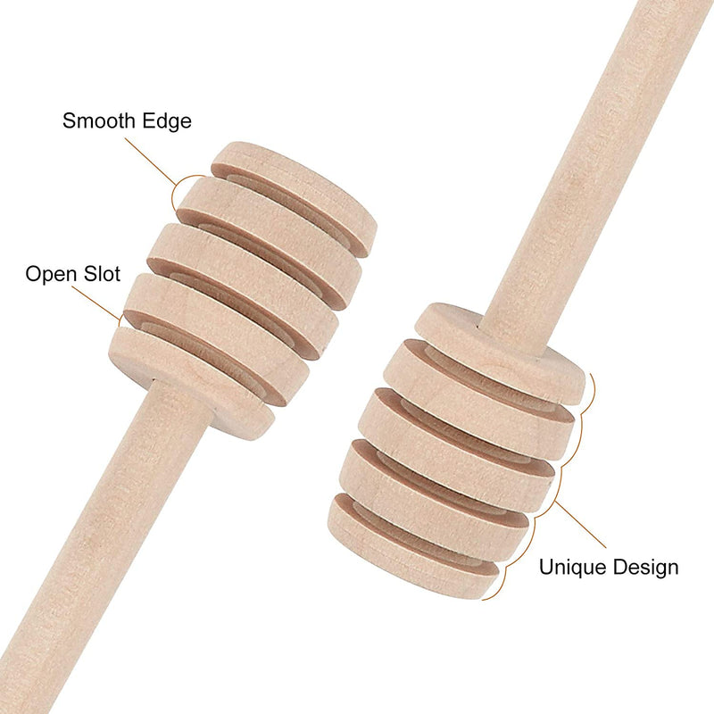 101 PCS Honey Sticks Dipper, 3 Inch Mini Wooden Honeycomb Sticks, Small Honey Stirrer Stick, Honey Sticks for Honey Jar Dispense Drizzle Honey and Wedding Party Favors Gift 101PCS(3 Inch)