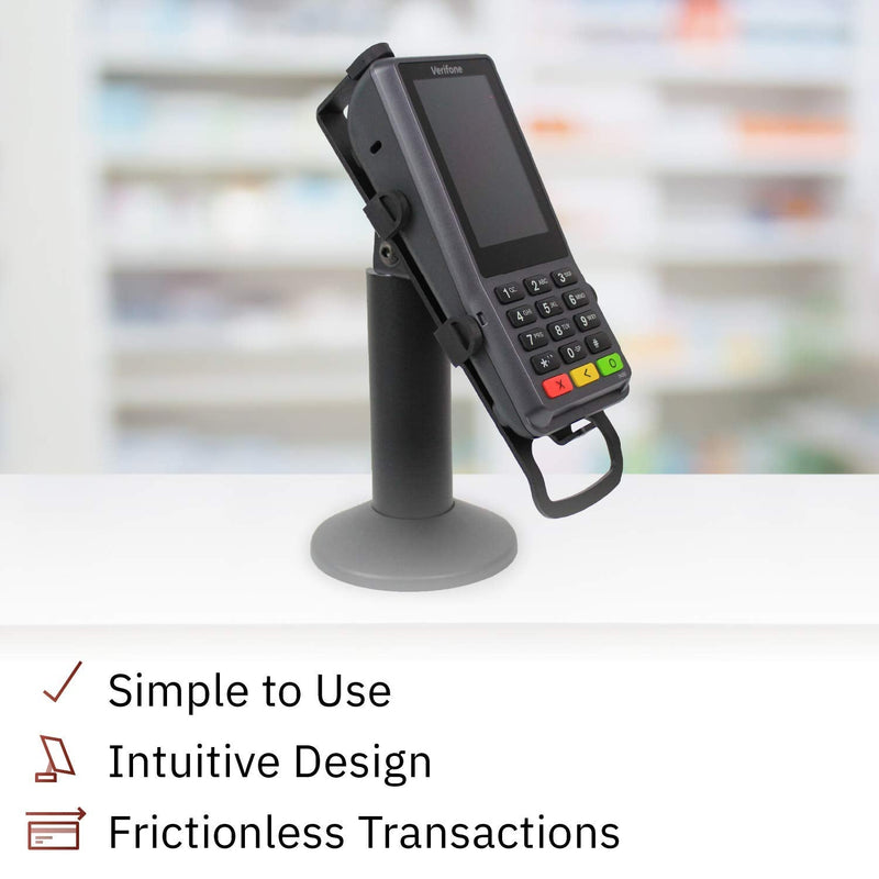 DCCStands Swivel and Tilt Verifone Engage P200 & P400 PIN Pad Stand, Screw-in and Adhesive
