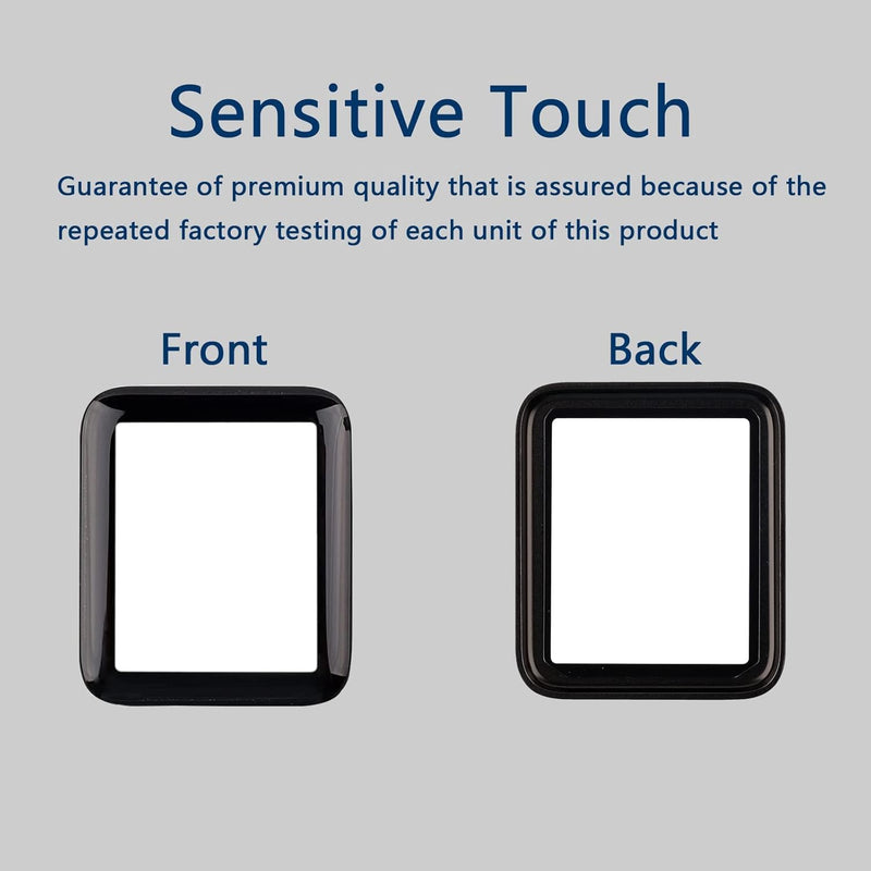 Compatible with Apple Watch 3 38mm Screen Replacement Front Lens Glass Replacement Repair Kit with Tools Glass Cover for Apple Watch Series 2/3 (No LCD Screen)