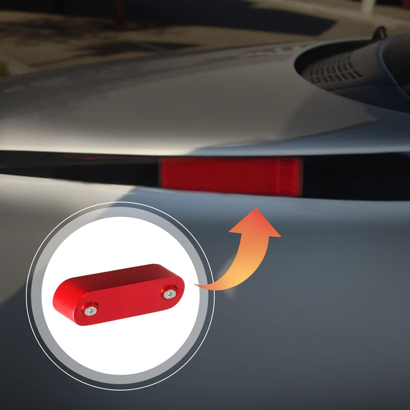 YESHMA Front Hood Vent Space Riser Spacer Modification Kit, Hood Riser Compatible with Honda Civic Acura Integra, Aluminum Alloy Car Hood Vent Spacer Riser for CRX Del Sol (Red) Red