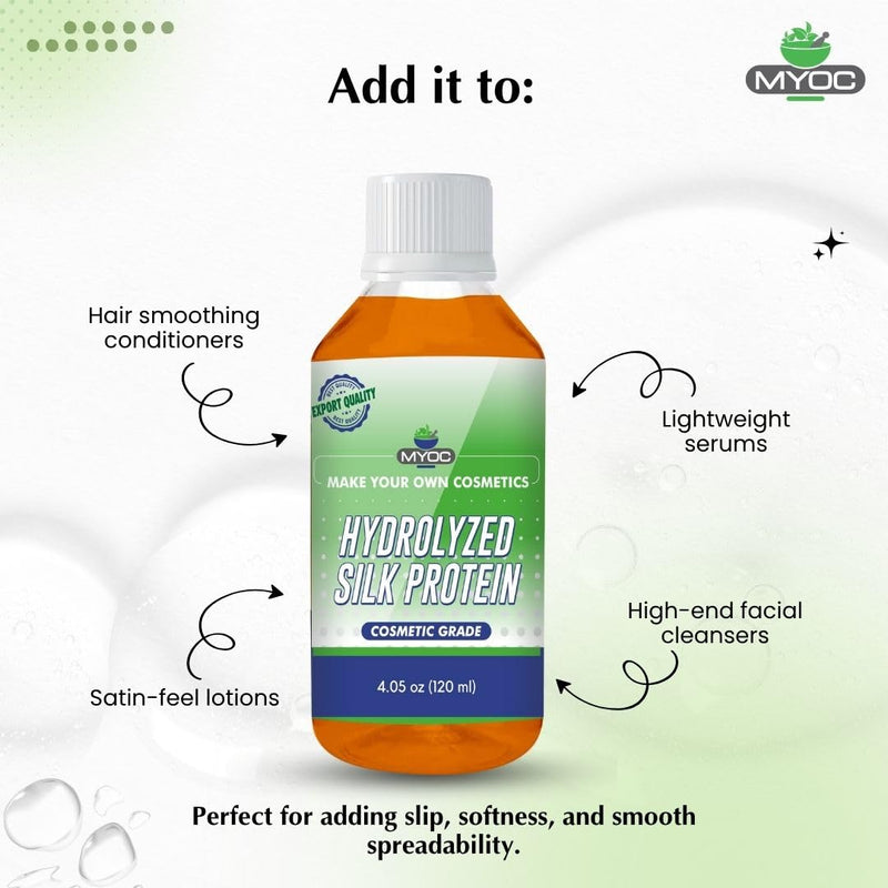 Hydrolyzed Silk Protein, 120 ml / 4.06 Fl Oz, Cosmetic Grade | Care Formulations
