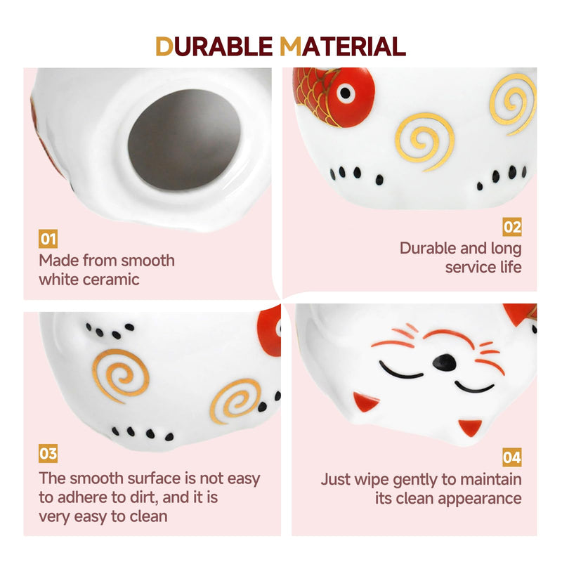 (2Pack) White Ceramic Cat Toilet Bolt Covers - Decorative Animal Toilet Bolt Covers for Bathroom and Home Decor, Fun and Cute Cat-Themed Bathroom Decor Easy-to-Install Toilet Replacement Parts