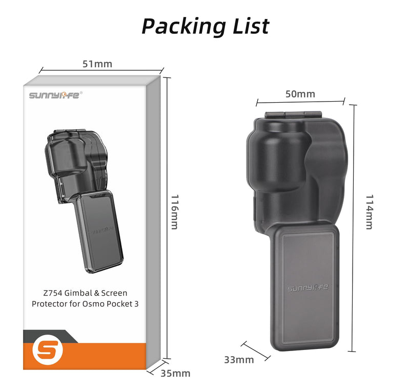 Osmo Pocket 3 Screen Protector Cover Case Compatible with DJI OSMO Pocket 3 Accessories, Camera Lens Protector Cap Screen Protective Hard Case for Osmo Pocket 3