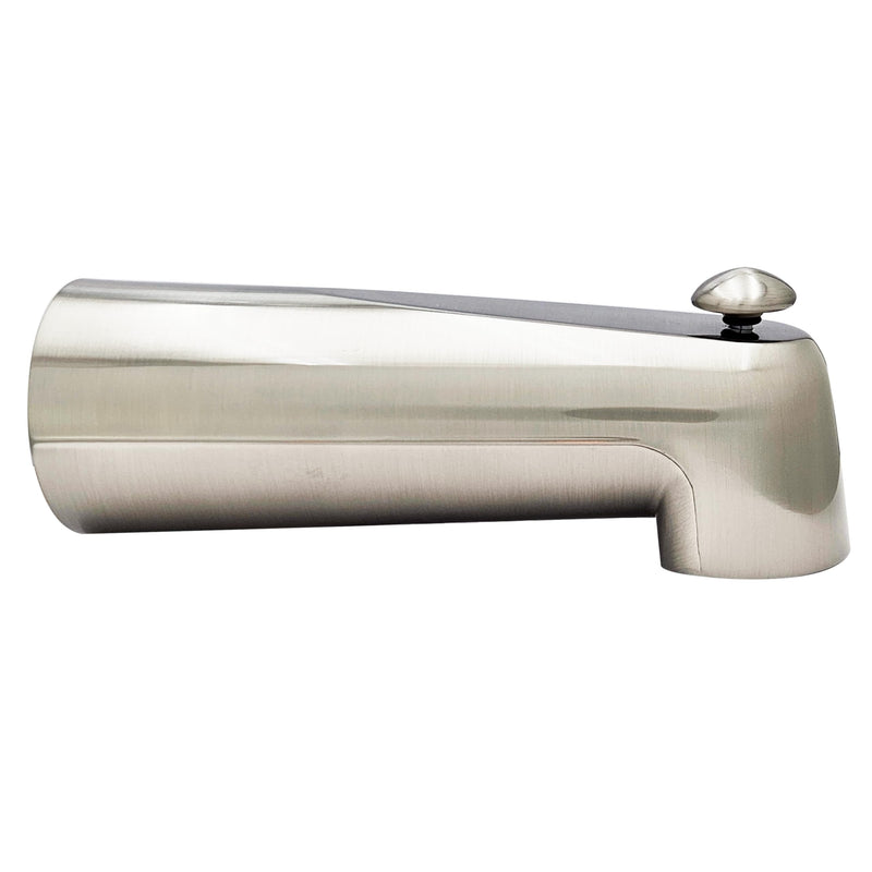 Westbrass 7" Diverter Tub Spout, Satin Nickel, E507D-1F-07