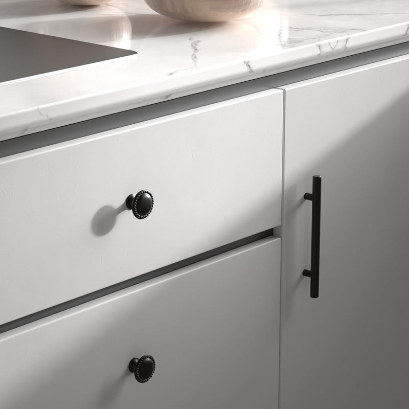 homdiy 20 Pack Black Cabinet Knobs Solid Zinc Alloy Matte Black Cabinet Konbs Ktichen Cupboard Hardware Drawer Dresser Hardware