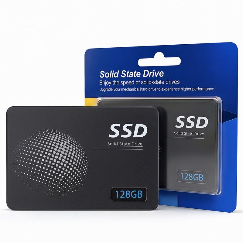 128GB SATA III SSD 2.5" – Internal Solid State Drive for Desktop & Laptop, Boost System Performance with 550MB/s Read, Silent & Shockproof Design(Style-H)