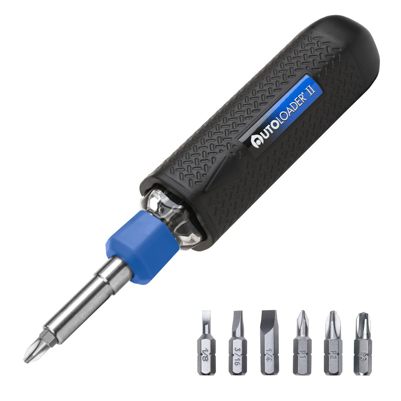 Screwdriver Multi Tool Magnetic | Multi-Bit Auto Loading Barrel Patented | Ergonomic Anti-Roll Handle With Rotating Collar | Industrial High-Grade Bits | Award Winning Design
