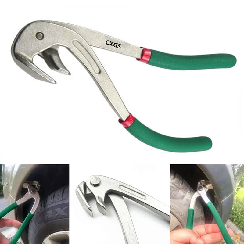 CXGS Paintless Dent Repair Kit Car Door Fender Edge Repair Tool Auto Body Pliers Heavy Duty Car Door Panel Fix Tool Portable Metal Crimp Vise Car Fender Panel Leaf Edge Pliers Repair Tools Green