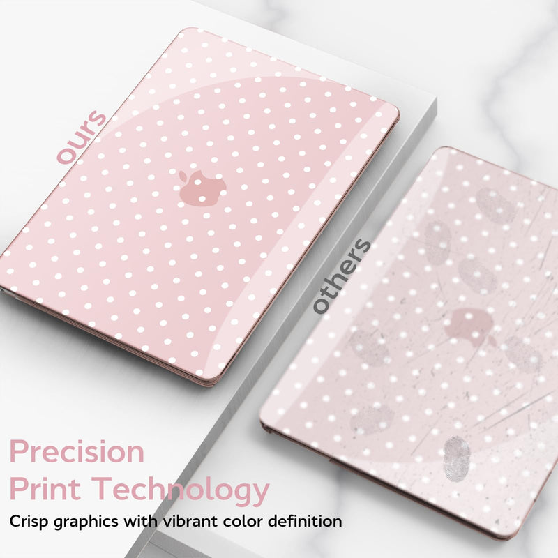 B BELK for MacBook Neo Case 13 inch 2026 A3404, Blush Polka Dot | Cute Protective Plastic Hard Shell for Mac Neo Case 13 inch with Keyboard Cover & Screen Protector, Lightweight, Easy Snap-On