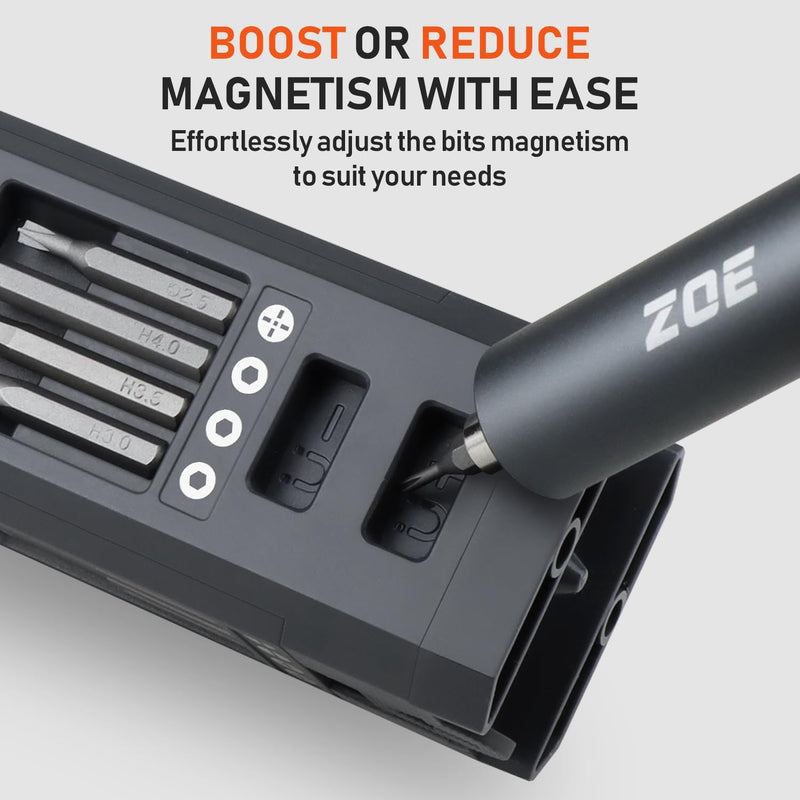 ZOE Electric Screwdriver, Mini Precision Screwdriver Set Cordless Screw driver Kit Small Power Magnetic Storage Bits, Settings Repair Tool Kit for Electronics Laptop Phone Camera Glasses Watch