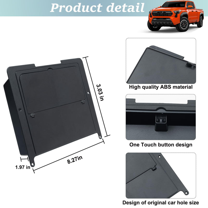 JKCOVER 2PCS Center Console Hidden Box Organizer Tray Compatible with 2024 2025 Toyota Tacoma Accessories Armrest Secret Compartment And Armrest Tray Organizer 2 Pcs