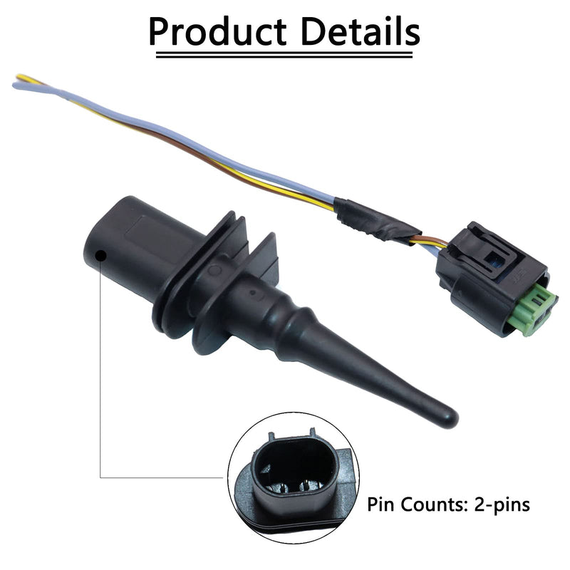 Outside Ambient Air Temperature Sensor & Connector Pigtail Plug 65816905133 65816905050 Compatible with BMW 128i 323i 325i 328i 330Ci 528i 530i 550i M3 M5 M6 X3 X5 X6 Z4 Z8 Mini Cooper
