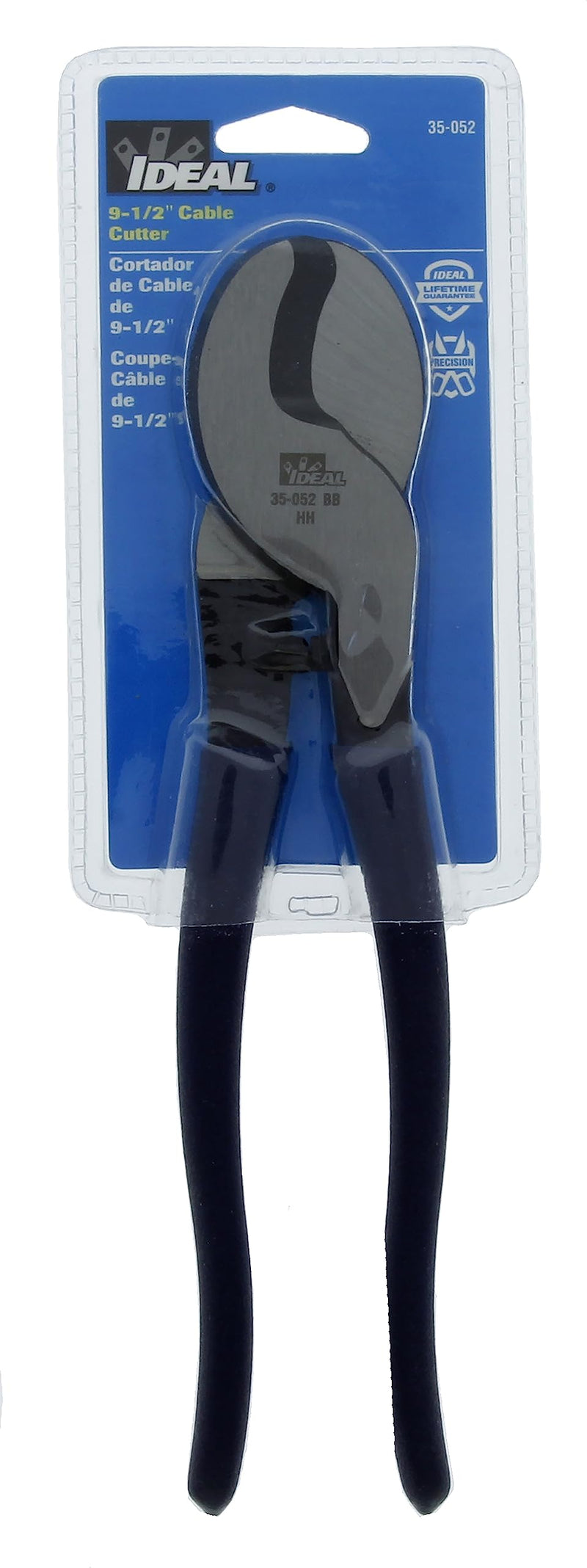 Ideal Electrical 35-052 Cable Cutter - 9.5 in., by-Pass Cutter Blades Wire Cutting Tool for 2/0 Copper, 4/0 Aluminum