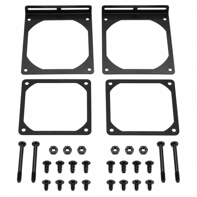 PC Radiating Fan Holder with Vibration Damping Base (120MM Set) | Fan holder with vibration damping pad base helps mount compatible PC case fans and reduce contact vibration For 120mm Fan Set
