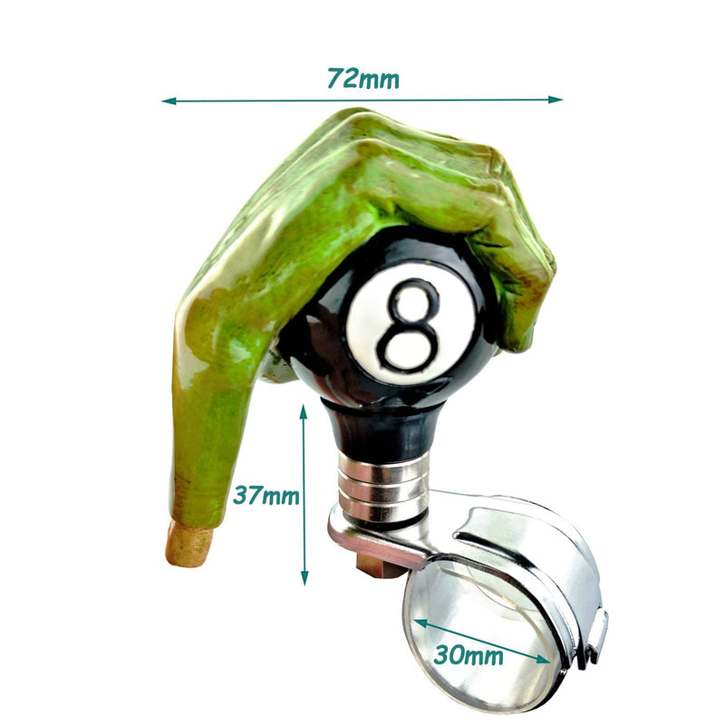 Lunsom Heavy Duty Truck Steering Wheel Knob Hand Hold 8 Black Ball Quick Release Custom Suicide Spinner Knob
