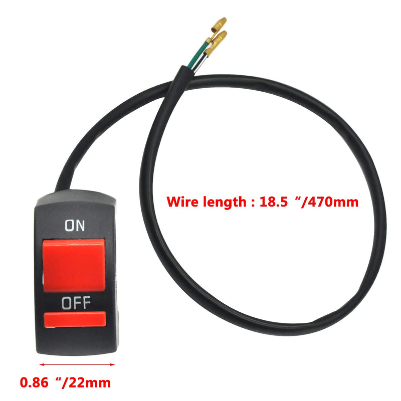 22mm 7/8 Throttle Handle Grips Cable Clamp On Off Switch for Coleman CT100U CT200U Baja Doodlebug Db30 Mb165 Mb200 50cc 90cc 110cc 125cc SSR Coolster Apollo CRF50 Pit Dirt Bike BLACK