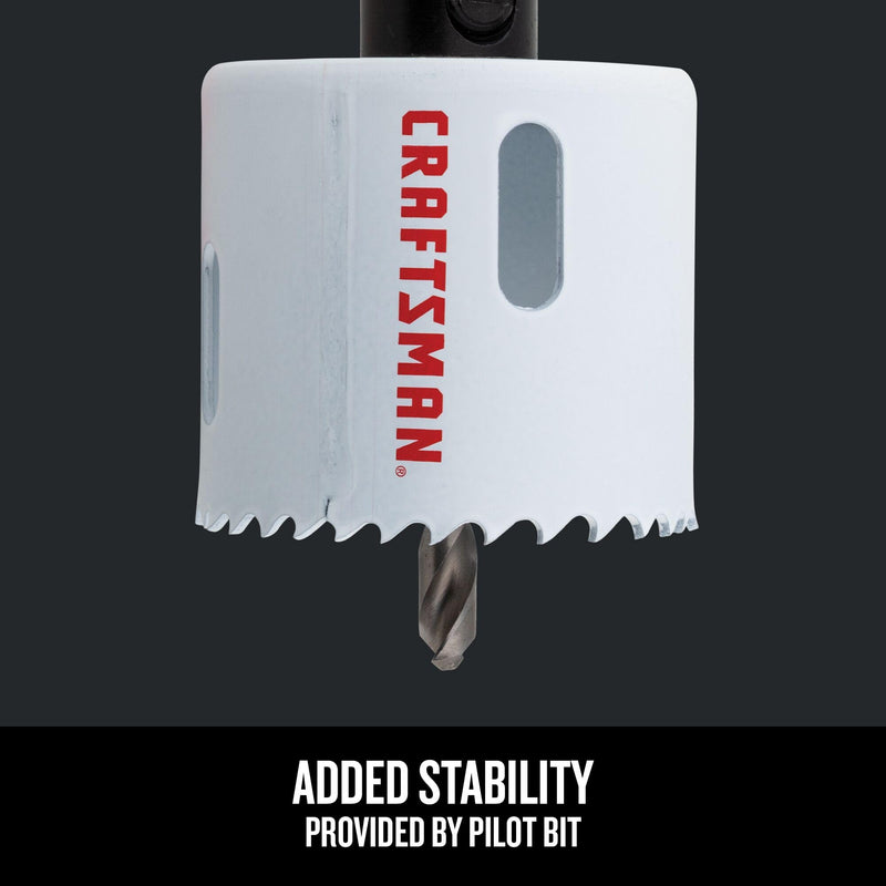 CRAFTSMAN Bi-Metal Hole Saw with Arbor (CMAH12A) (Pack of 2) STANDARD (Pack of 2) 2 IN