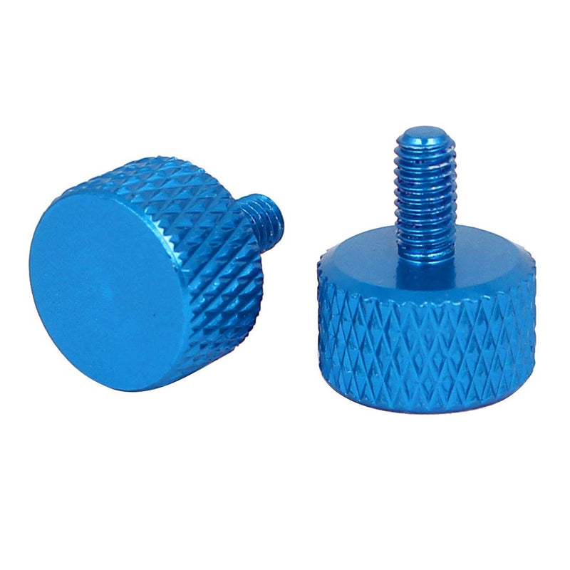 uxcell Computer PC Graphics Card M3x6mm Knurled Thumb Screws Sky Blue 10pcs