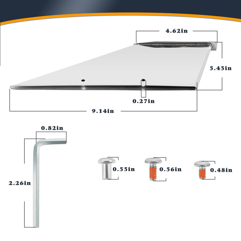 27031 Skeg Guard Protector Kit with Drain Hole Stainless Steel Compatible with Mercury MerCruiser Alpha One Generation 2 1991-Present