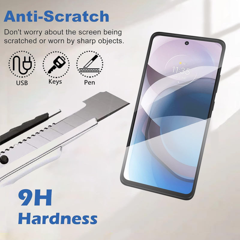 Lyphpe【3 Pack Privacy Screen Protector for Motorola(One 5G Ace) 9H Tempered Glass Anti-Spy Private Film Compatible for Motorola(One 5G Ace) Case Friendly