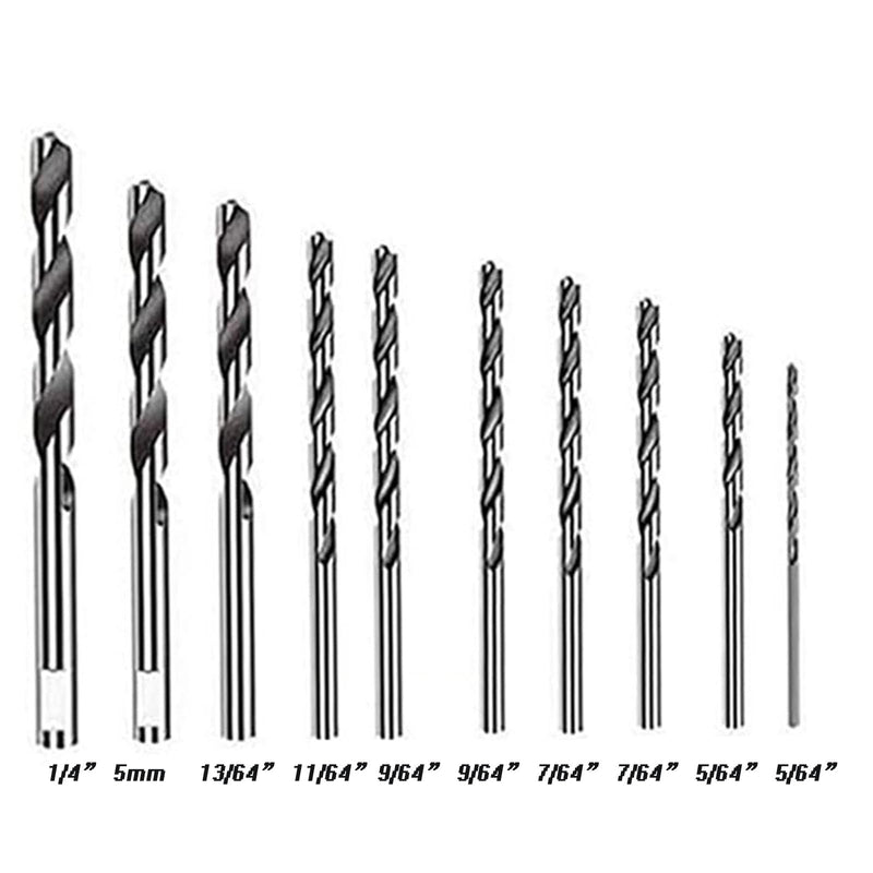 22Pcs Self Centering Drill Bit Set, 1/4" Hex Shank VIX Bit, 5/64-1/4” Quick Change Hinge Center Drill Bits Hex Key for Woodworking Metal Wood Cabinet Window Door 22PC